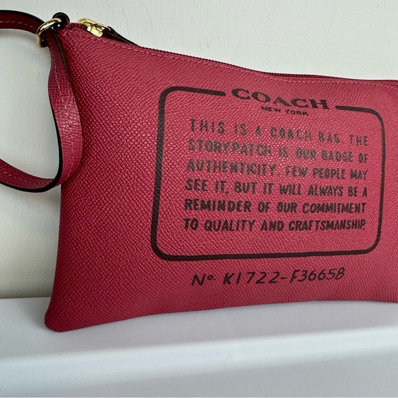 Coach Story Patch Clutch Wristlet Mauve Rosey Pink - Picture 4 of 10